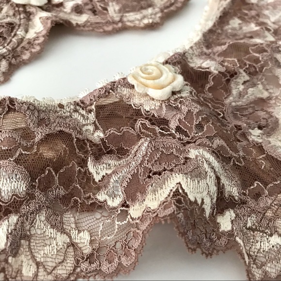 NEW Elle Macpherson China Rose Lace Set Bra Thong - Picture 3 of 9